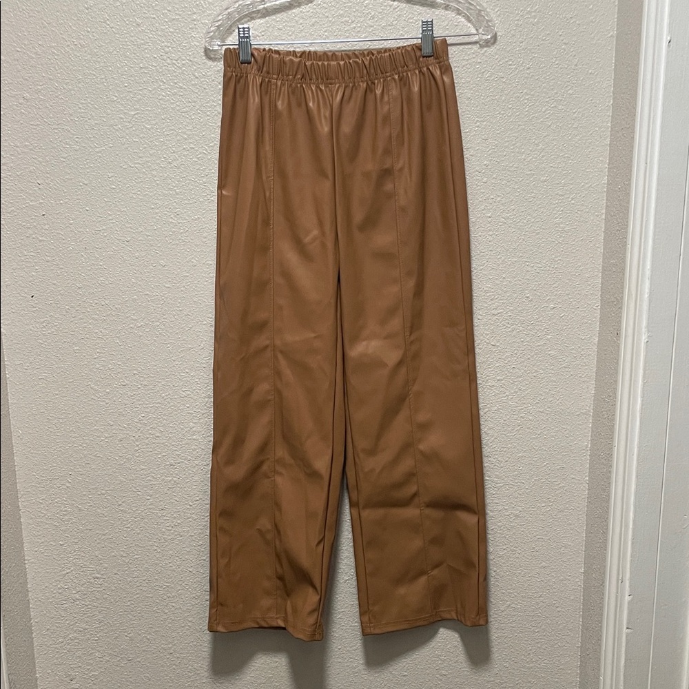 Tahari Women's Wide Leg Tan Pants